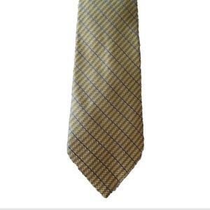 Tommy Hilfiger Tie Striped Two Tone Olive Gold Classic NWT